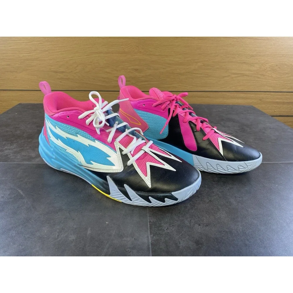 Puma Men's Blue,Pink,Black Northern Lights Scoot Zeros Sneakers Size 13-CLEAN